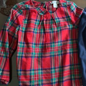 2t Girls Vineyard Vine Plaid Tunic shirt